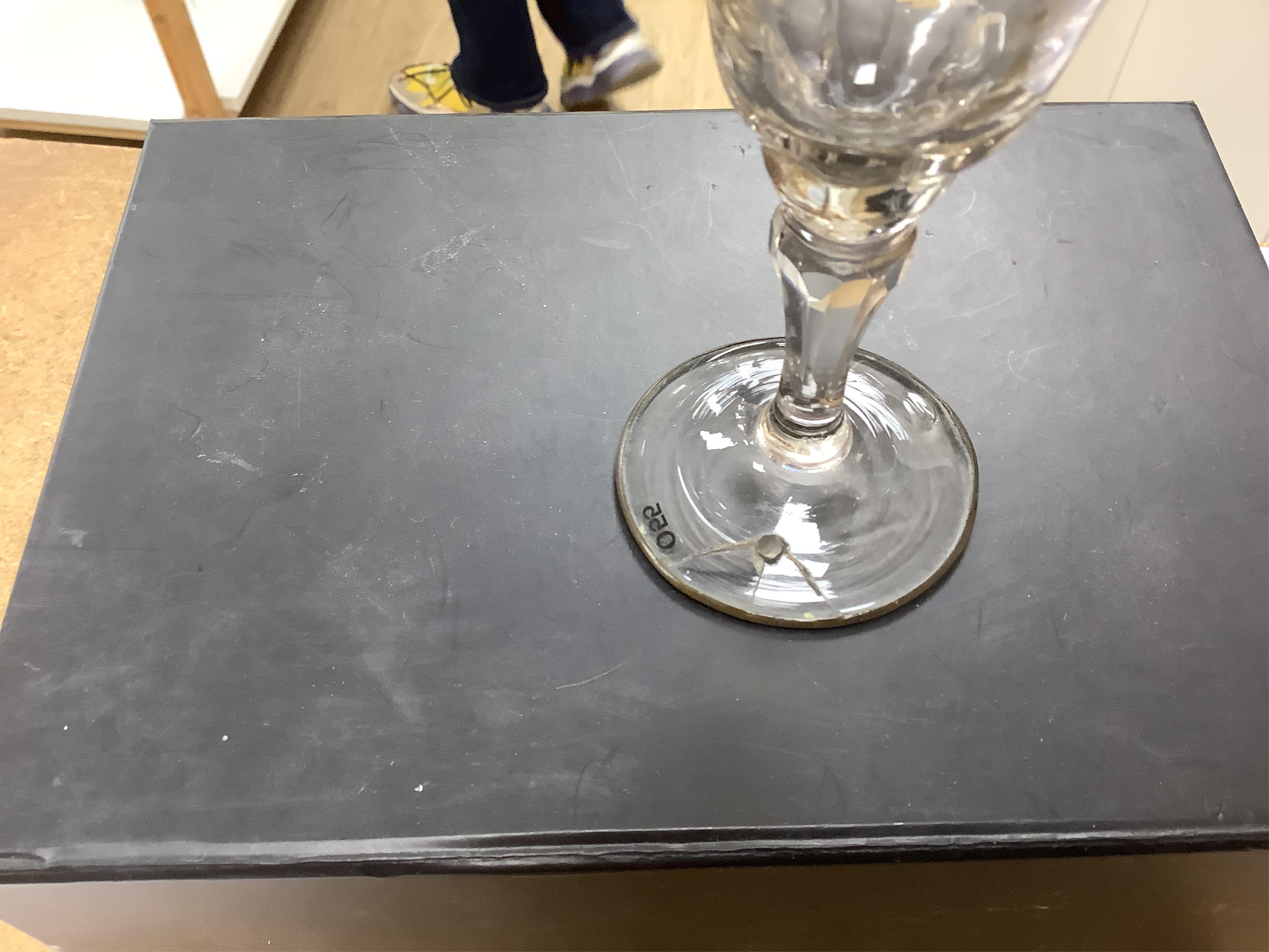 A collection of various Georgian and later wine glasses